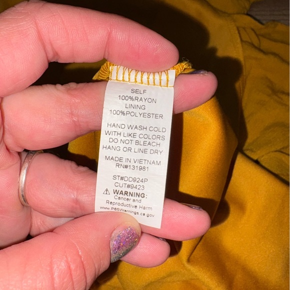 Naif Petite Mustard Yellow Dress - Picture 6 of 7